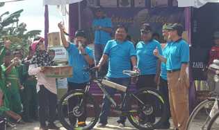 Geliat Wisata Sepeda Siak: Ribuan Bersepeda Ikuti Tour de Sawah III di Bungaraya