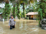 Bhabinkamtibmas Polsek Pujud Himbau Waspadai Banjir dan Harkamtibmas Pemilu