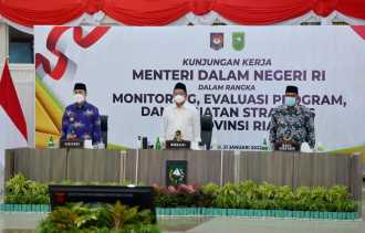 Wakil Bupati Pelalawan Hadiri Monitoring Evaluasi Program Kegiatan Strategis Provinsi Riau