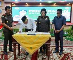 Ketua DPRD Rohil Maston Sambut Kedatangan Kunker Kejati Riau
