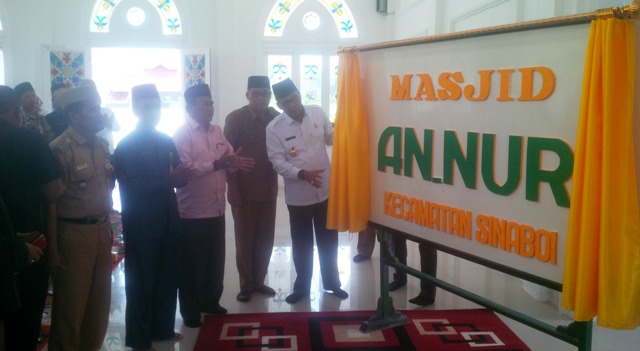 Bupati Resmikan Masjid Raya Annur Sinaboi Yang Telah Lama Terbengkalai