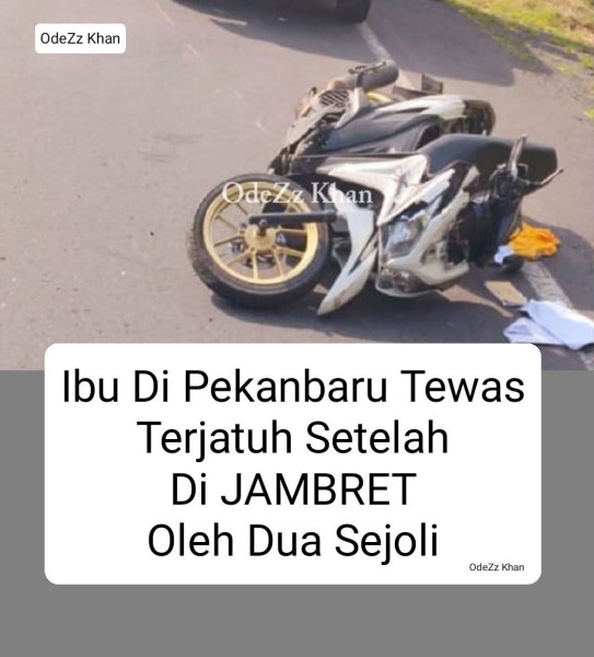 Seorang Perempuan di Pekanbaru Tewas Akibat Terjatuh Usai Dijamret