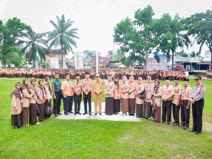 PJ Bupati Kampar Pimpin Apel Peringatan Hari Pramuka