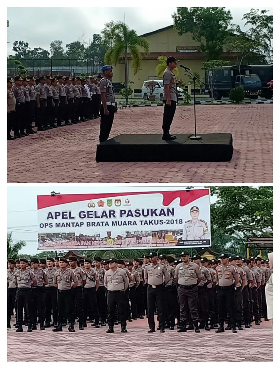 Kapolres Rohil Pimpin Apel Gelar Pasukan Pengamanan Pemilu 2019
