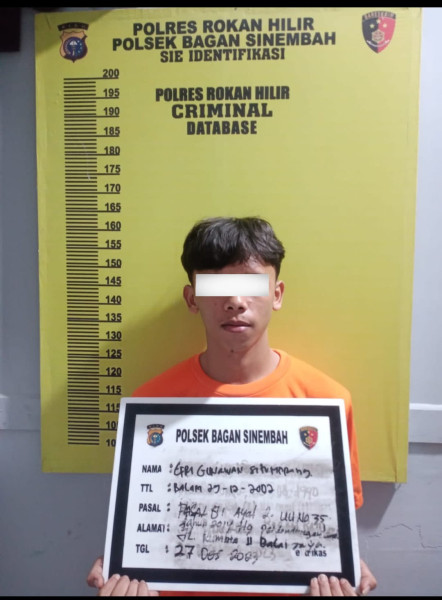 Setubuhi Pelajar Dibawah Umur di Hotel, Seorang Pria Ditangkap Polsek Bagan Sinembah