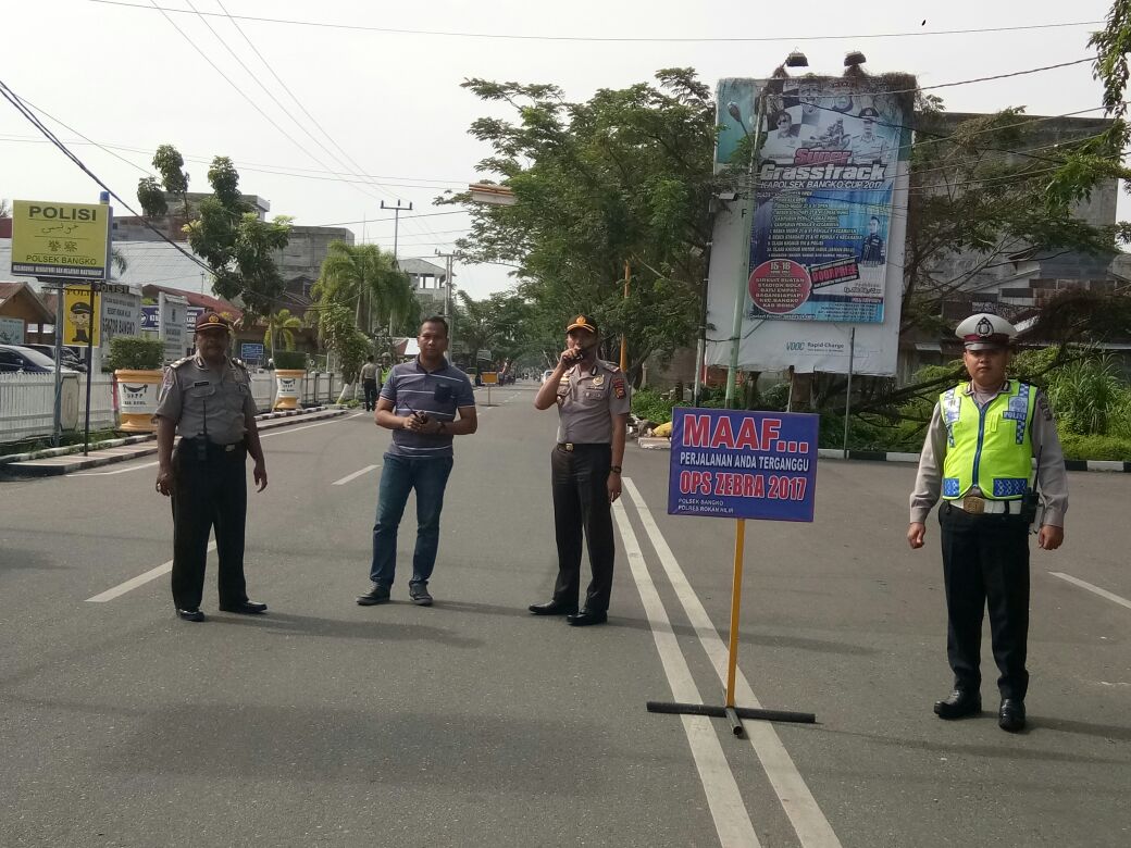 Giat Oprasi Zebra Siak 2017, Polsek Bangko Tilang Puluhan Pengguna Sepeda Motor