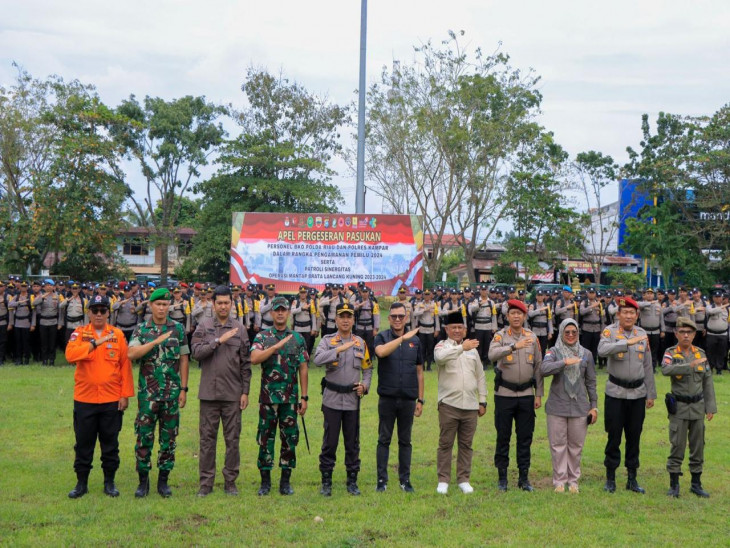 Apel Pengamanan Pemilu 2024, Seluruh Personel BKO Polda Riau, Polres Kampar dan PTPS Resmi Bergeser Apel Pengamanan Pemilu 2024, Seluruh Personel BKO Polda Riau, Polres Kampar dan PTPS Resmi Bergeser