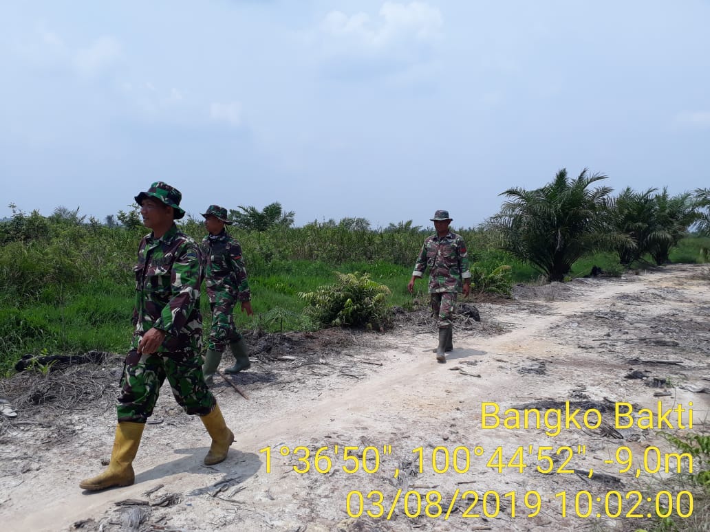 Cegah Karlahut, Koramil 05/RM Rutin Laksanakan Patroli
