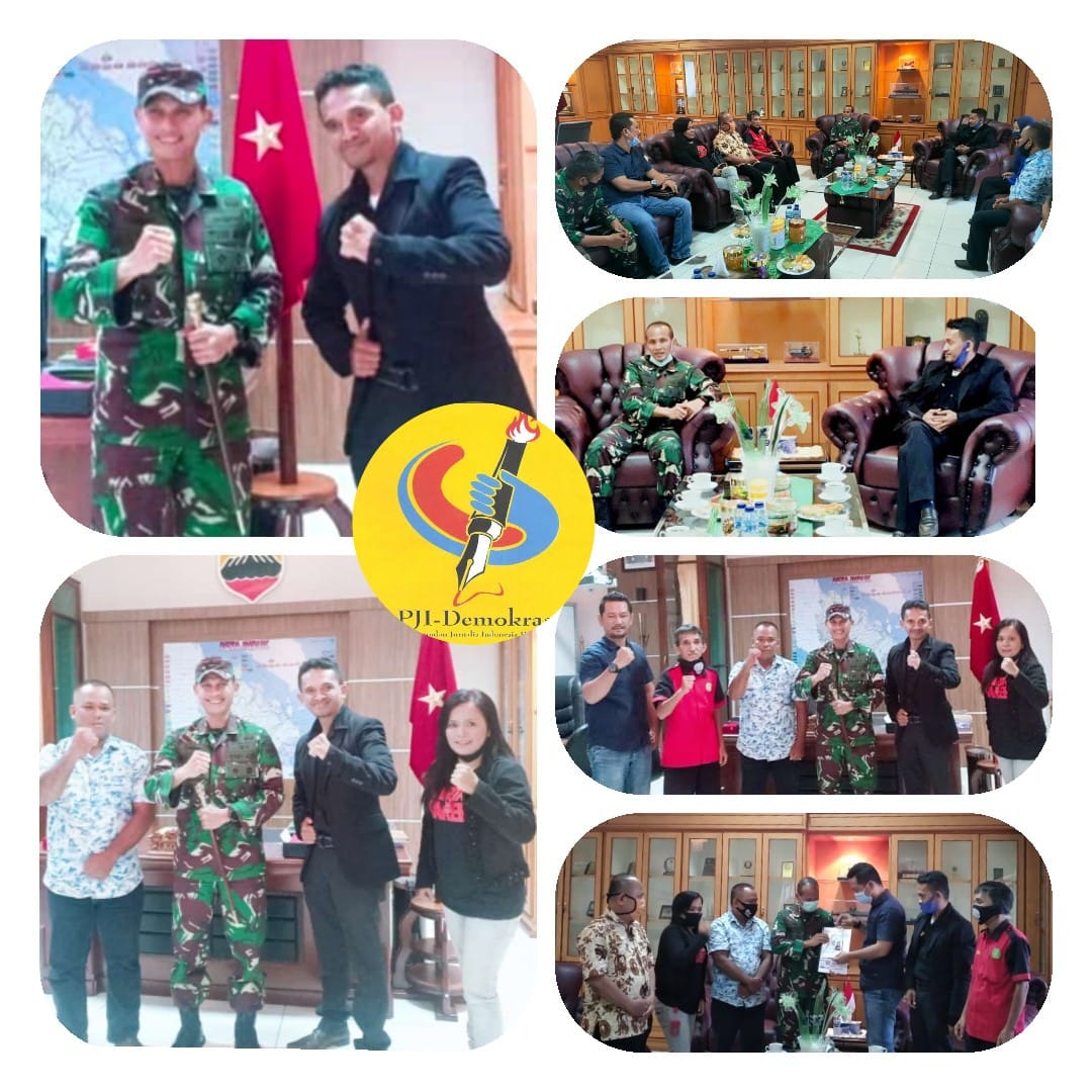 Jelang Pelantikan,  PJI-Demokrasi Riau Audiensi bersama Dandrem 031 Wirabima