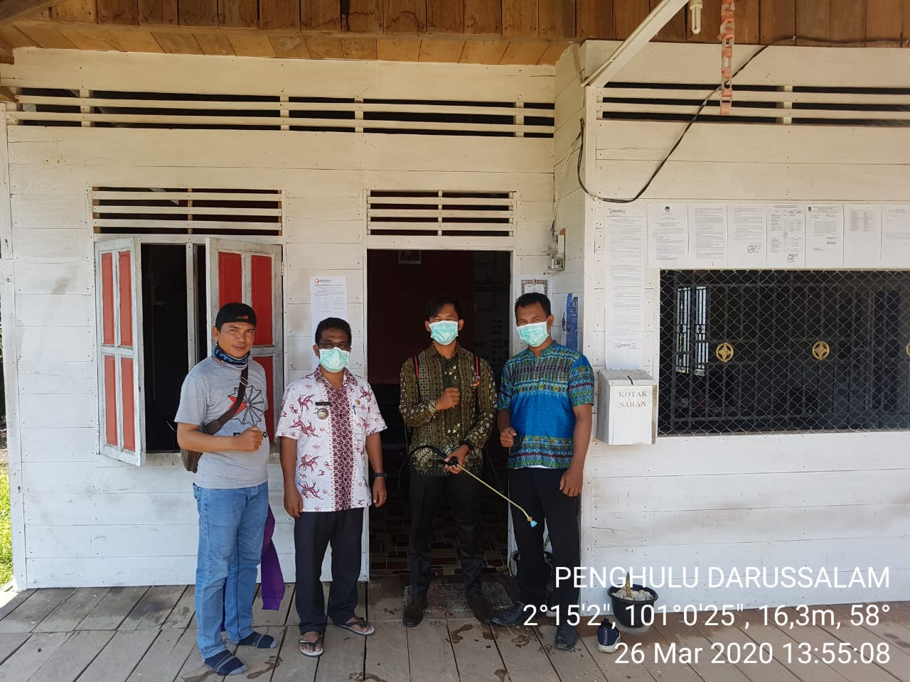 Berbatas Dengan Dumai, Kantor Penghulu Darussalam Disemprot Disinfektan Berbatas Dengan Dumai, Kantor Penghulu Darussalam Disemprot Disinfektan