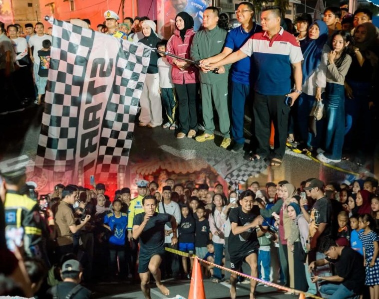 Kapolres Rohil Gelar Night Run Sprint Go Green: Lomba Lari 100 Meter