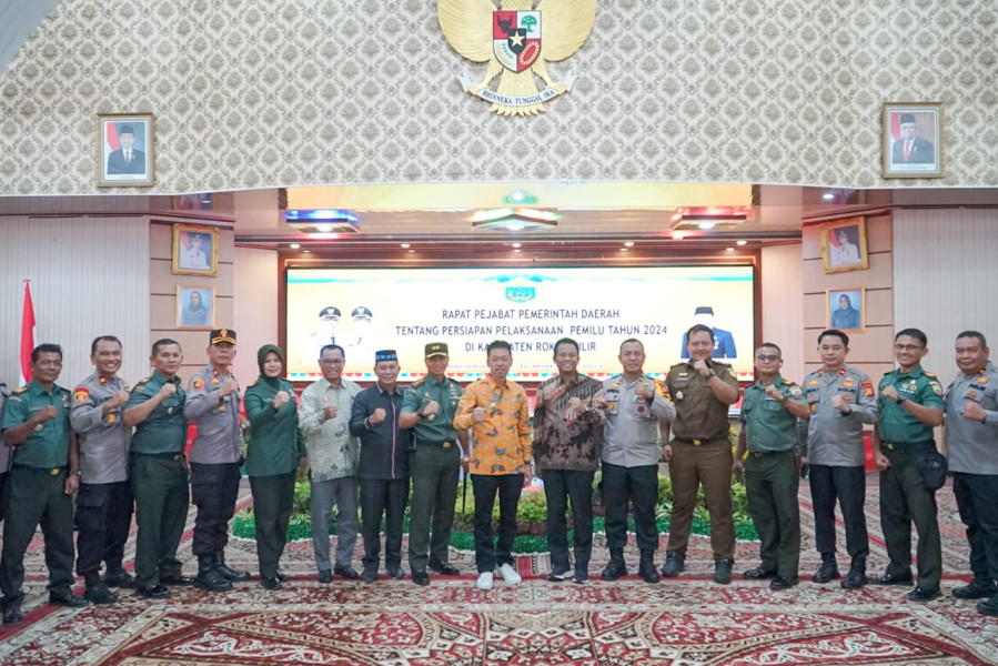 Wakil Ketua DPRD Rohil Basiran Nur Efendi Hadiri Rapat Persiapan Pemilu Tahun 2024