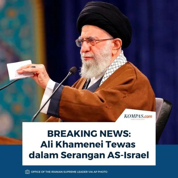 Pemimpin Tertinggi Iran Ayatollah Ali Khamenei tewas dalam serangan Amerika Serikat-Israel