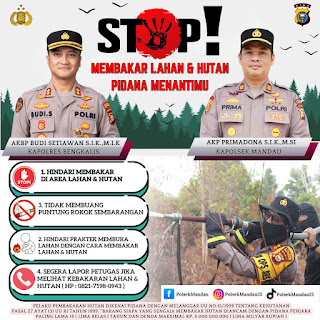 Kapolres Bengkalis dan Kapolsek Mandau menghimbau Masyarakat Tidak Membakar Lahan dan Hutan