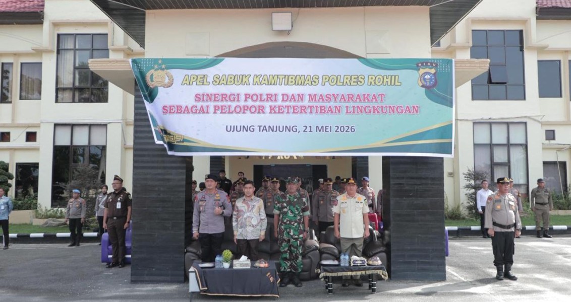 Perkuat Sinergi Jaga Keamanan Daerah, Polres Rohil Gelar Apel Bersama Sabuk Kamtibmas Tahun 2026