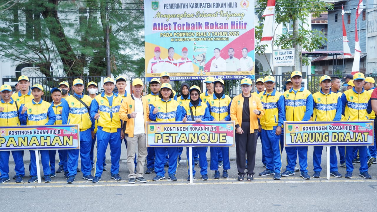 Lepas Kontingen ke Porprov Riau X tahun 2022, Afrizal : Junjung Sportifitas Raih Kemenangan