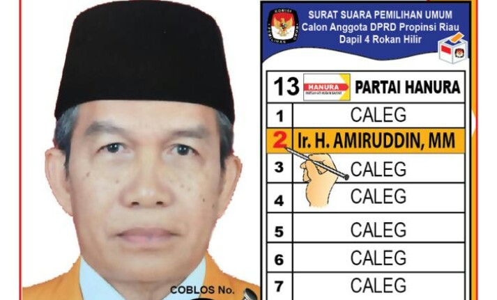 Caleg Riau No. 02, Amiruddin Harapkan Ridho Allah dan Tidak Money Politik