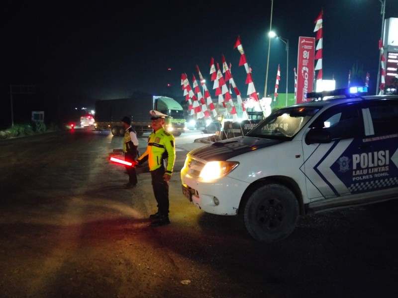 Patroli Keamanan Serentak di Seluruh Rohil, Polres Antisipasi Kejahatan C3 dan Balap Liar