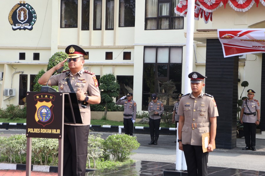 Kapolres Rohil Pimpin Upacara Hari Juang Polri,Teguhkan Semangat Pengabdian kepada Masyarakat