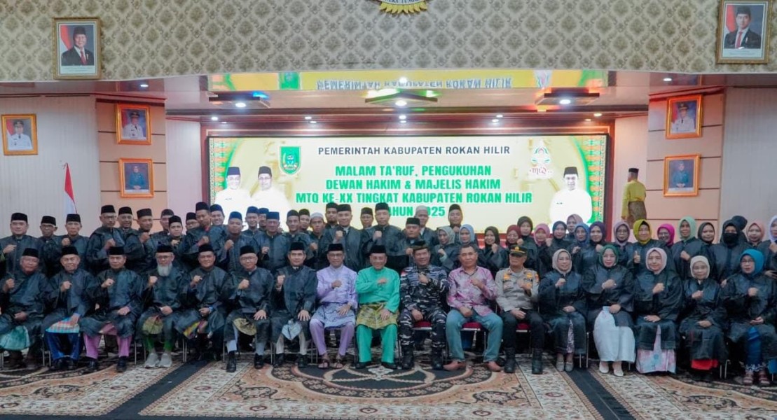 Bupati Bistamam Kukuhkan 167 Dewan Hakim MTQ Ke-XX Kabupaten Rokan Hilir tahun 2025