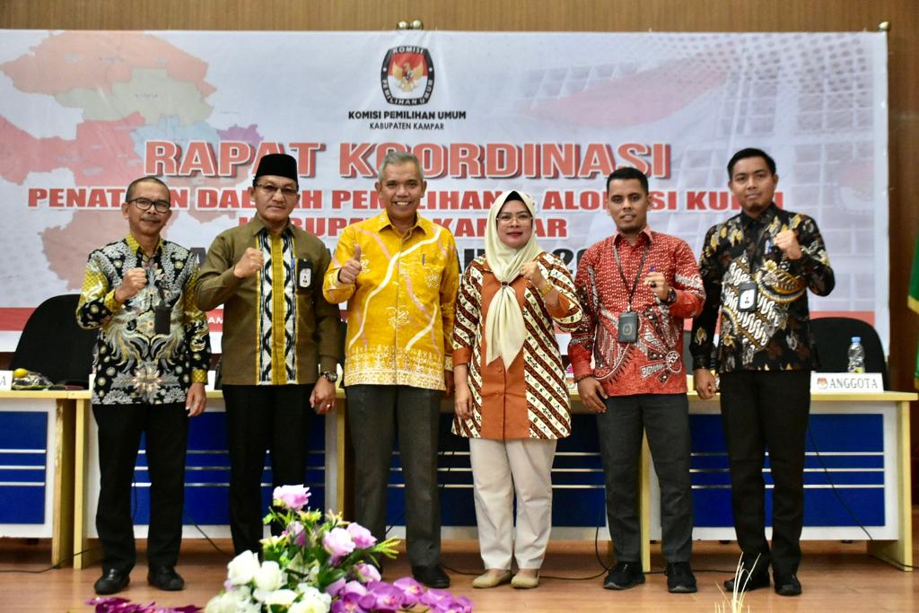 KPU Kampar adakan Rakor Penataan Daerah Pemilihan dan Alokasi Kursi Kabupaten Kampar pada Pemilu Tah