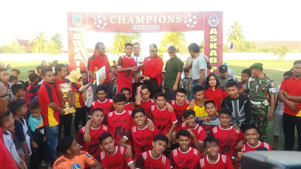 Wadduuuh!! Piala Bupati Cup Rohil U 19 Diboyong Ps Duri Kabupaten Bengkalis