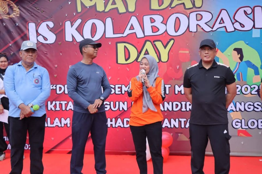 Ketua DPRD Rohil Hadiri Peringatan May Day 2025 di Mapolres Rohil