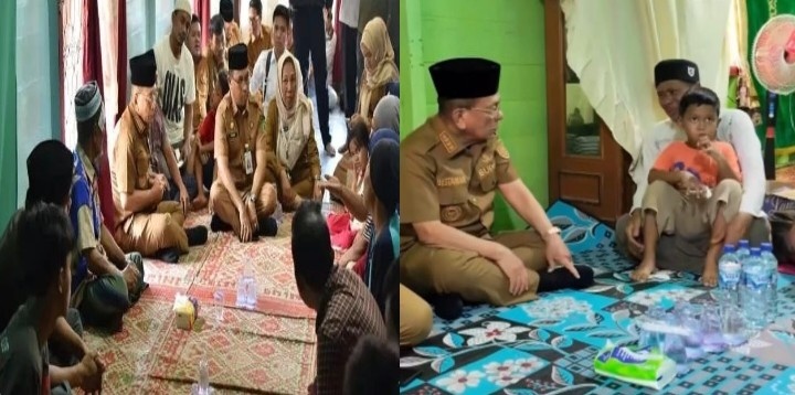 Hadir di Tengah Isak Tangis, Bupati Rohil Pimpin Doa dan Serahkan Santunan Keluarga Korban