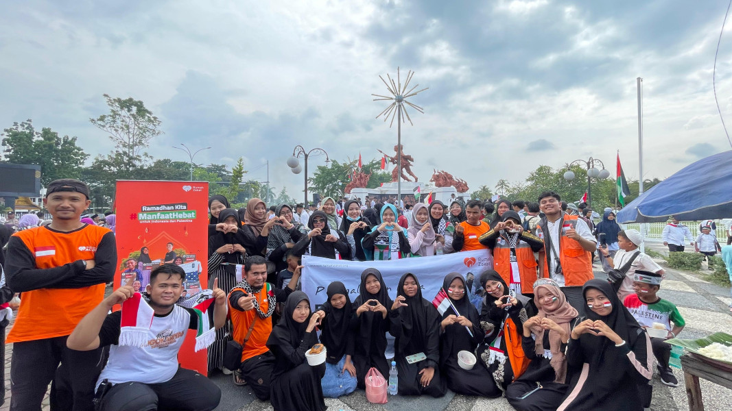 Rumah Zakat Berpartisipasi dalam Aksi Peduli Palestina Koalisi Riau Selamatkan Palestina