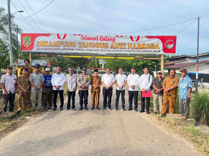 Tim Ditresnarkoba Polda Riau Nilai Kampung Tangguh Anti Narkoba Labuhan Tangga Baru