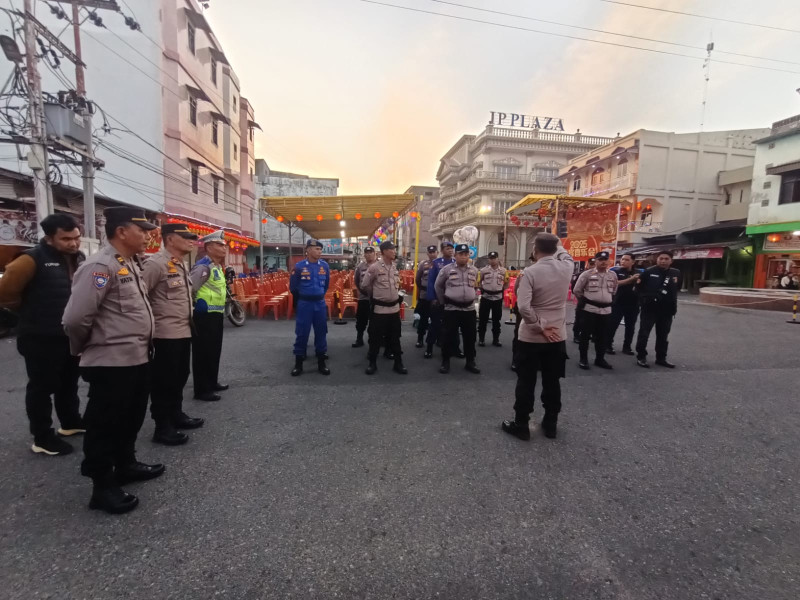 Polsek Bangko Gelar Pengamanan Imlek dan CAP GO ME di Bagansiapiapi