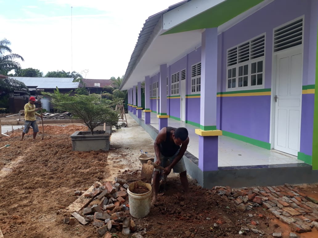 Berdecak Kagum, Proyek Swakelola SDN 011 Parit Aman Rohil Rampung