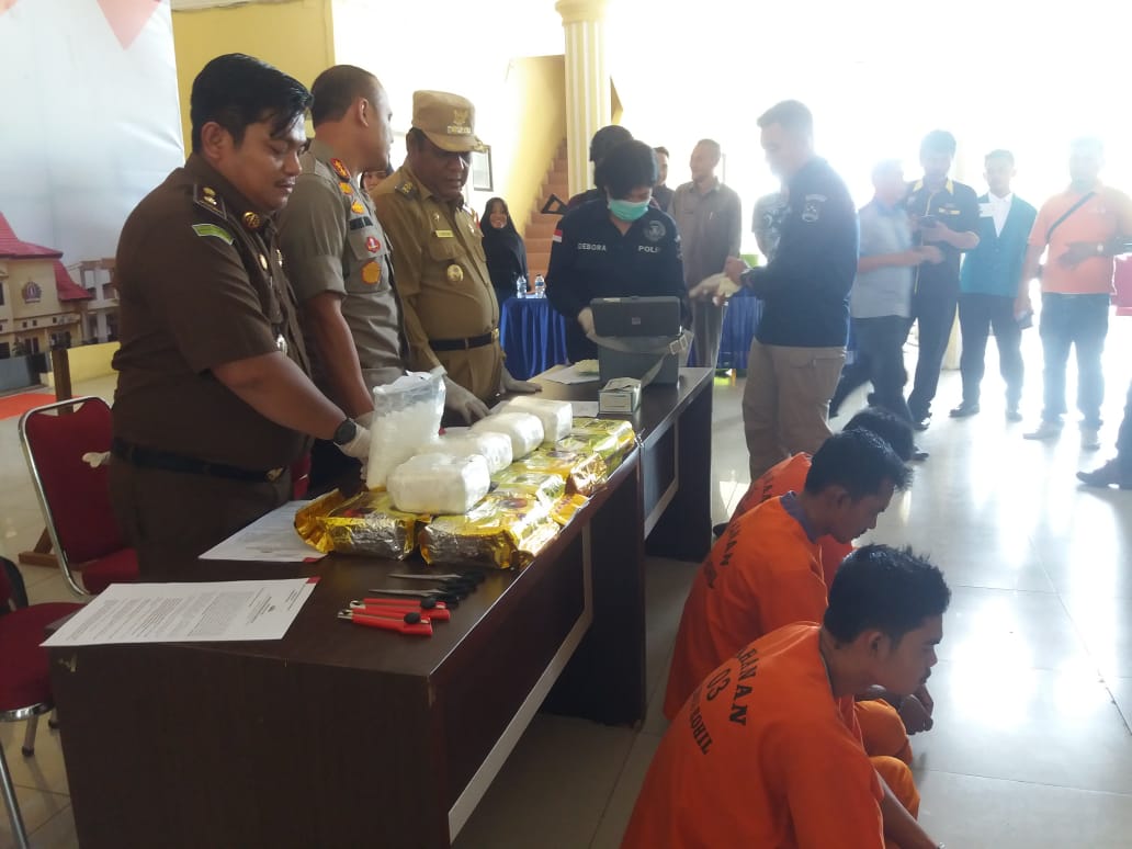 Polres Rohil Musnahkan Narkoba Jenis Sabu Seberat 14.516,49 Gram