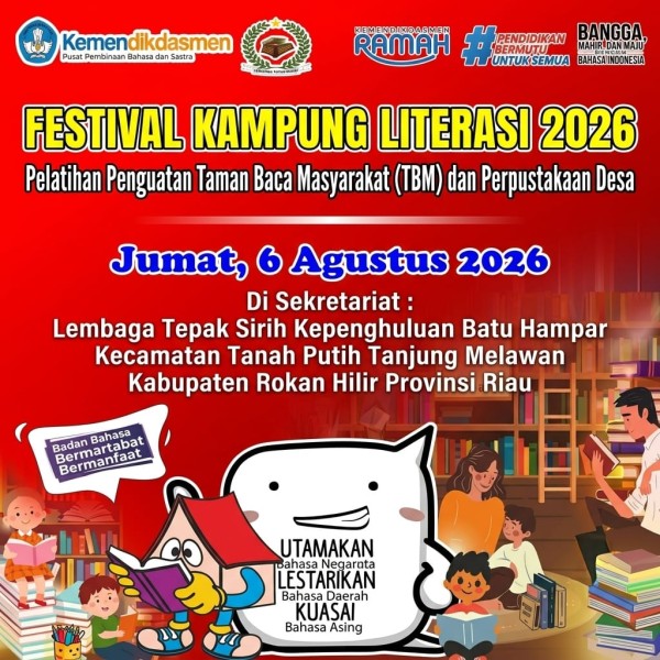 Lembaga Tepak Sirih Matangkan Agenda Festival Kampung Literasi 2026