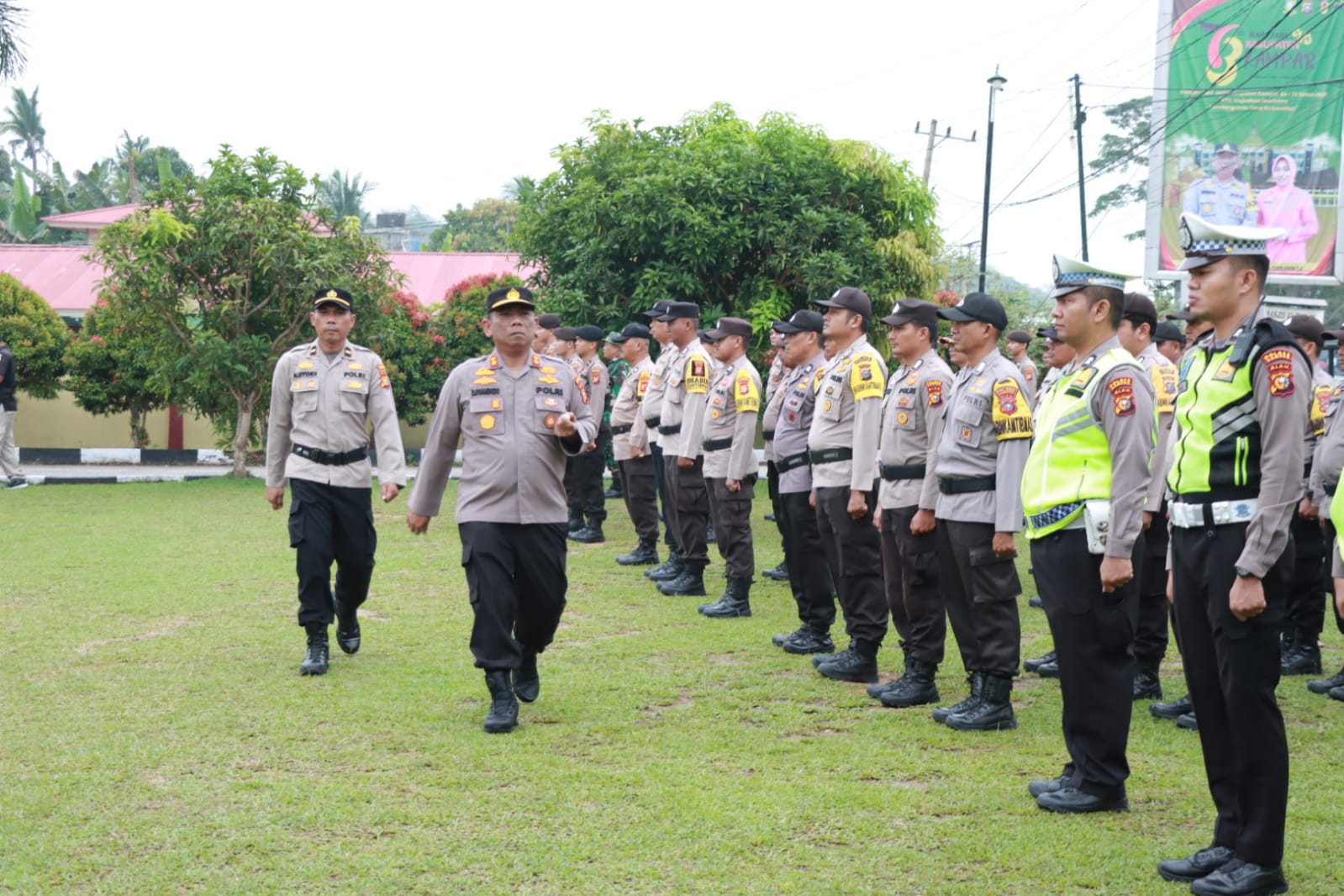 Polres Kampar Gelar Apel Kesiapsiagaan Karhutla  2023 Tingkat Kab. Kampar
