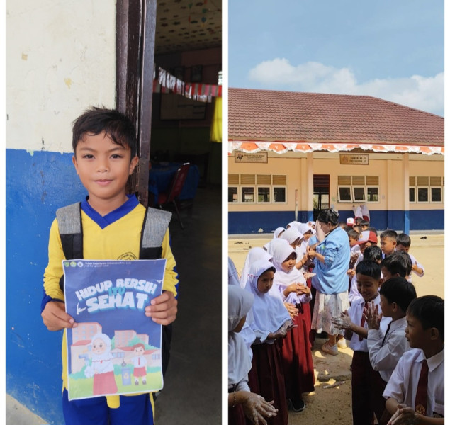 Rangka Mendidik Generasi Sehat, Kukerta UNRI Sosialisasi PHBS di SD Negeri 001 Pangkalan Kasai