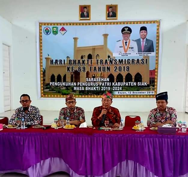 Pemda Siak Gelar Sarasehan Sempena Hari Bhakti Transmigrasi 2019