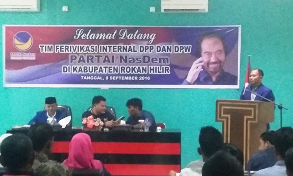DPD Nasdem Rohil Gelar Ferivikasi Kelengkapan Kepengurusan