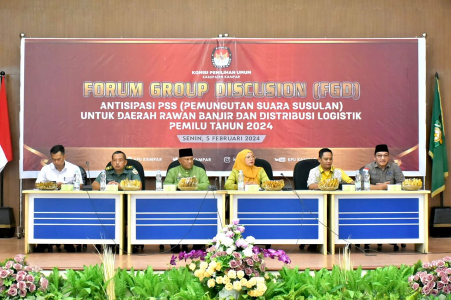 KPU Kampar Gelar FGD Antisipasi PSS Untuk Daerah Rawan Banjir dan Distribusi Logistik