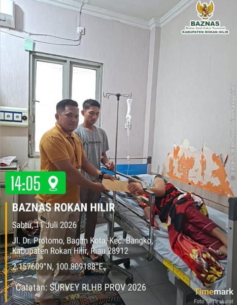 BAZNAS Rohil Salurkan Bantuan Berobat Rohil Sehat Langsung ke RSUD dr. RM Pratomo