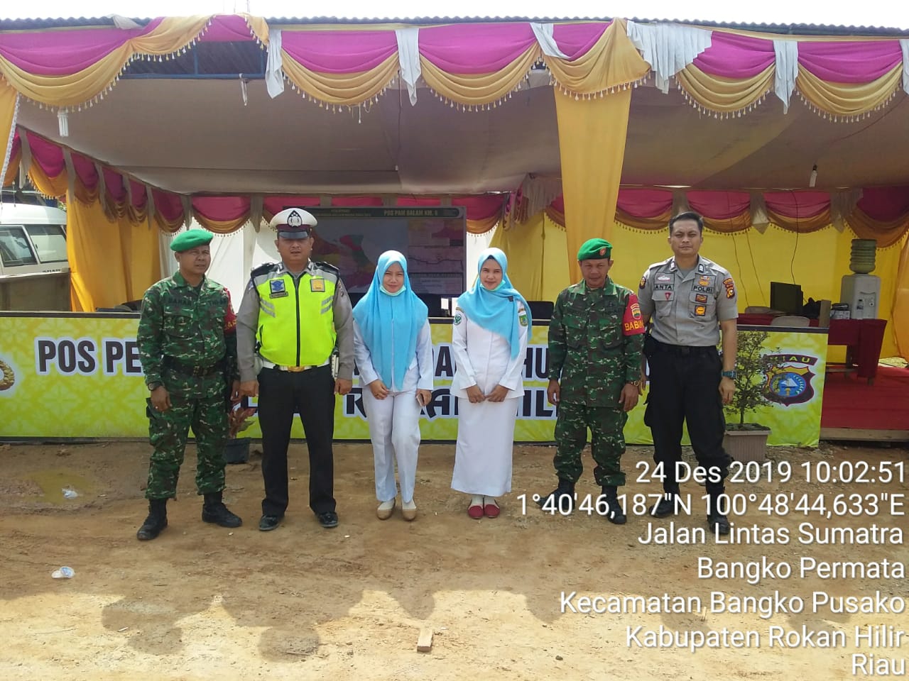 Amankan Perayaan Natal, Koramil 05/RM Patroli ke Pospam