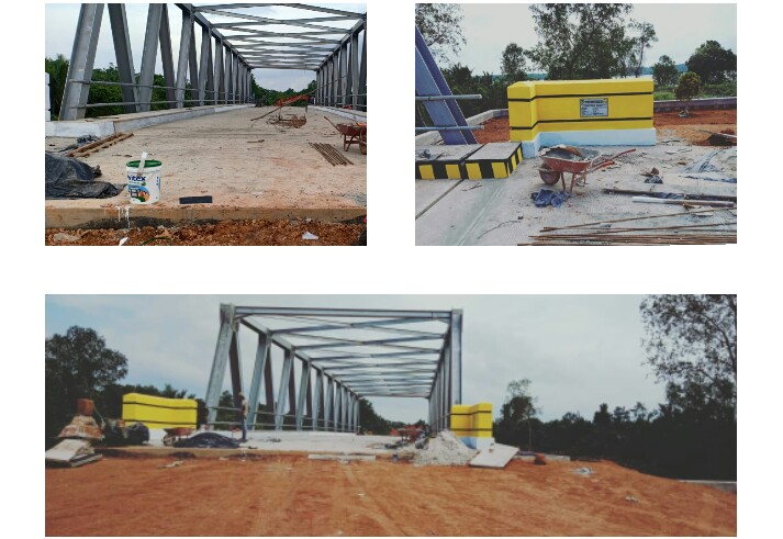 Kontruksi Jembatan Parit 7 Bangko Stabil, Dinas PUPR Rohil : Oprit itu timbunan lantai kejalan