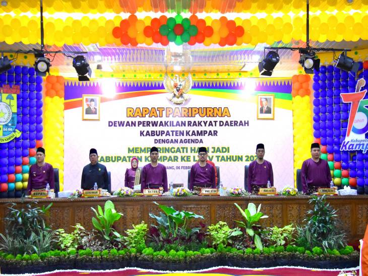 DPRD KAMPAR Gelar Paripurna HUT Kampar ke 75 Tahun