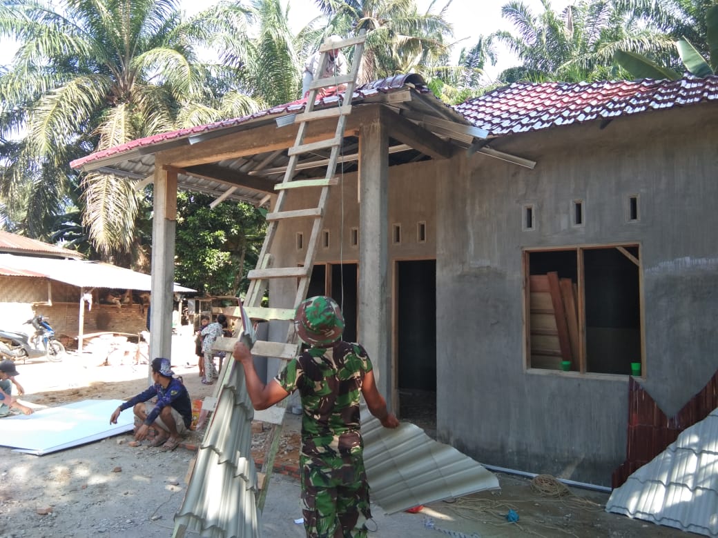 Satgas TMMD Terus Gesa Pembangunan Rumah Bu Dede Angraini