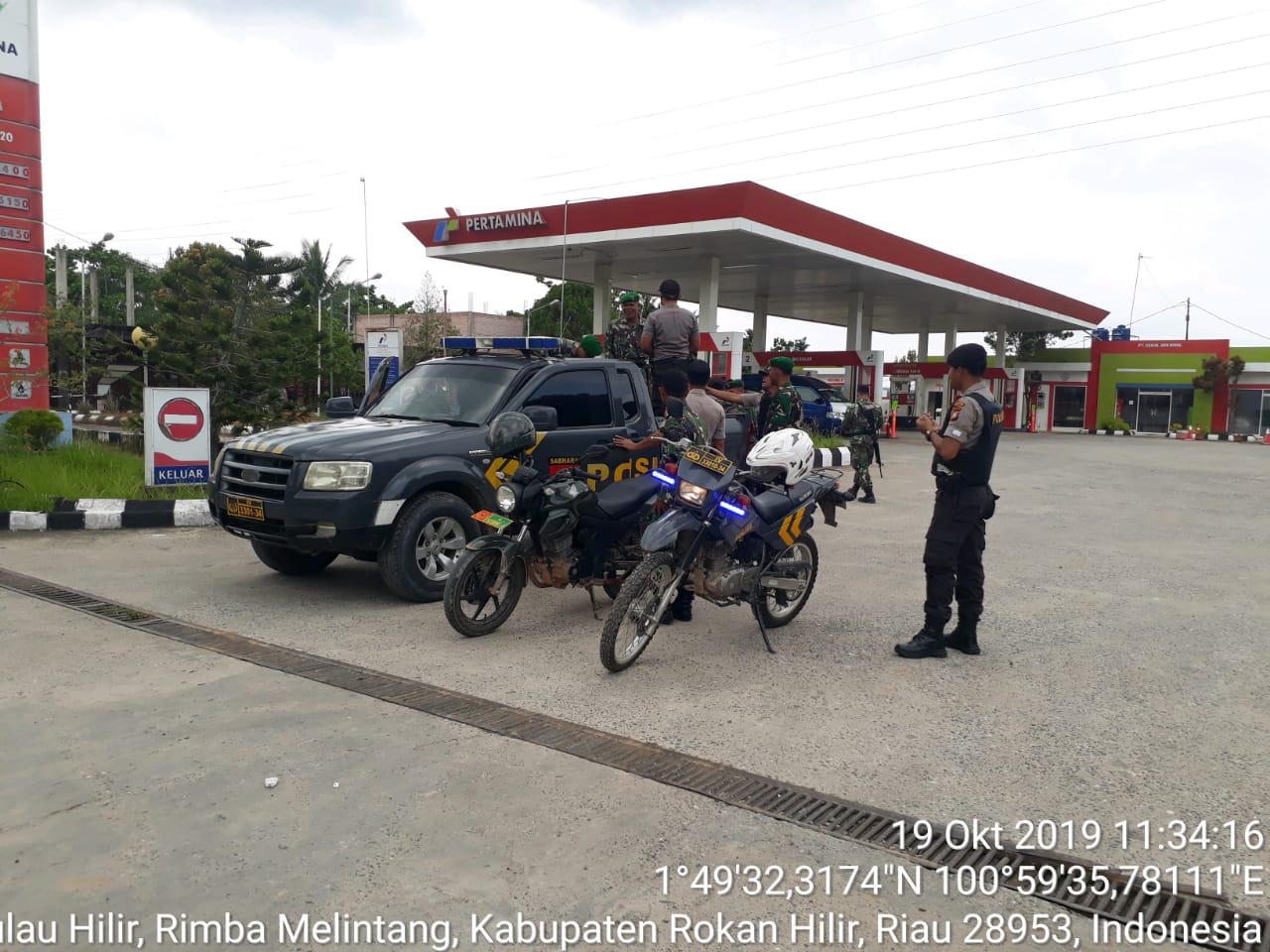 Jaga Situasi Kondusif, Koramil 05/RM Laksanakan Patroli Gabungan