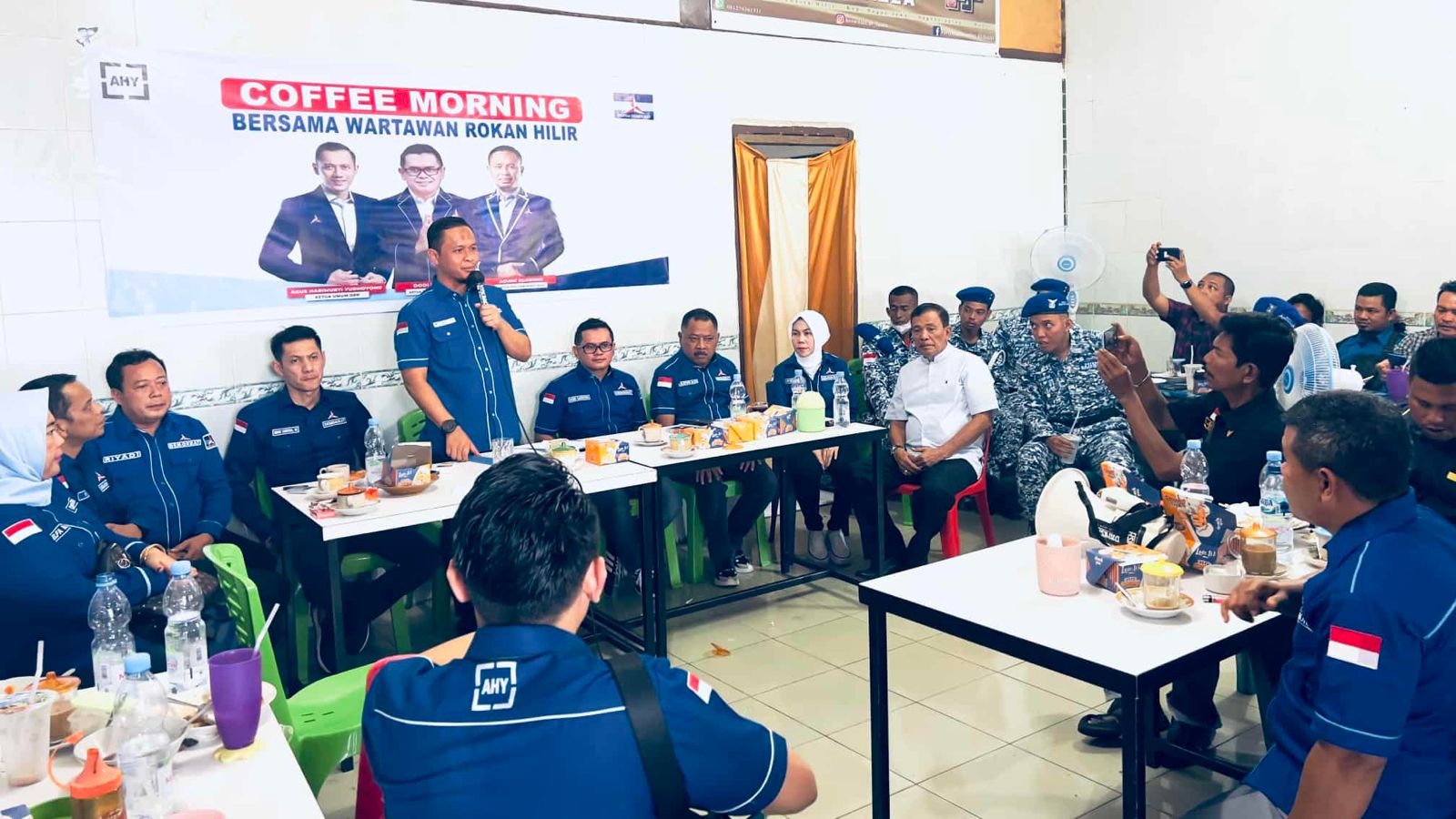 Ketua Demokrat Riau Coffe Morning Bersama Wartawan di Rohil, Agung Nugroho: Kita Kerja Nyata