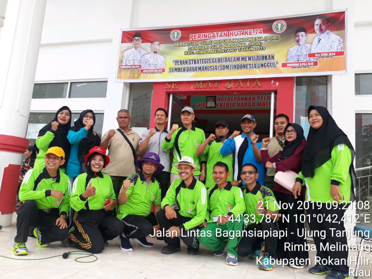 Peringati HUT PGRI, Koramil 05/RM Ikuti Kegiatan Gerak Jalan