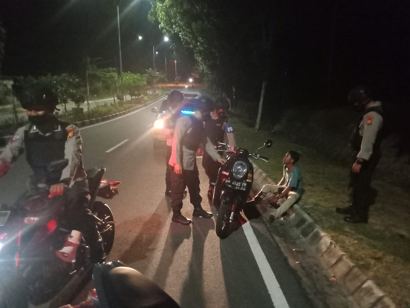 Polres Kampar Amankan 4 Sepeda Motor Pelaku Balap Liar di Bangkinang