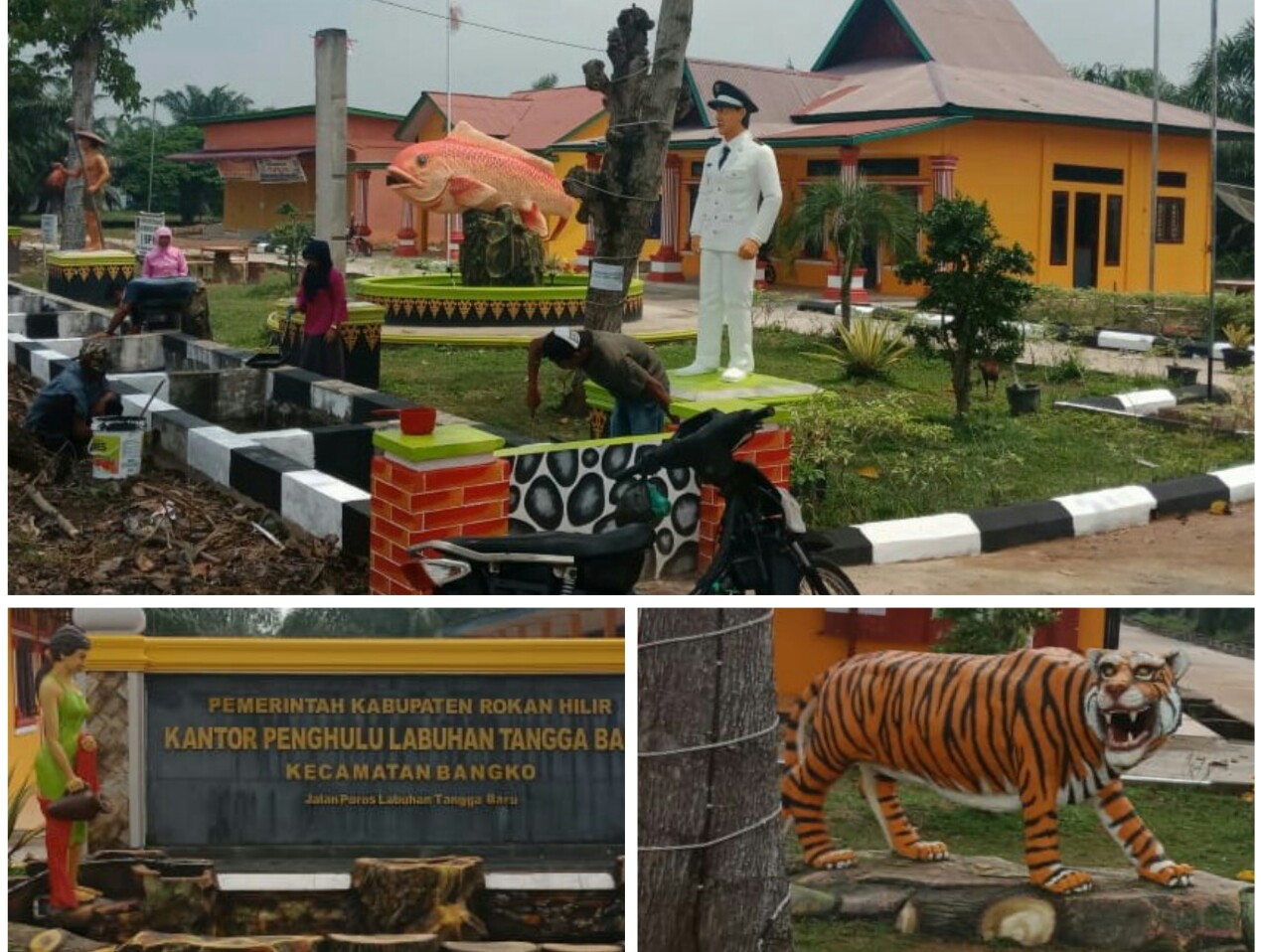 Indahnya Taman Kantor Desa Labuhantangga Baru Hingga Ramai Dikunjungi Masyarakat