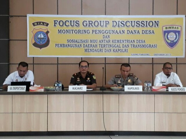 Polres Rohil Gelar FGD Pengawasan Dana Desa